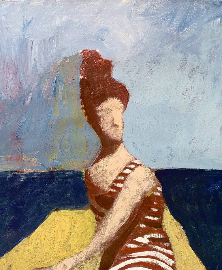 Original Expressionism Women Painting by Luigi Iona