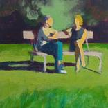 Signore al parco di sera by Luigi Iona