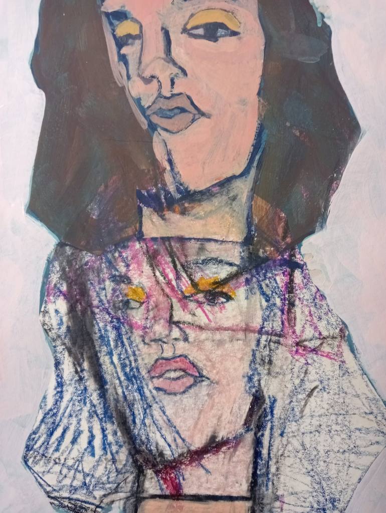 Original Expressionism Women Painting by Luigi Iona