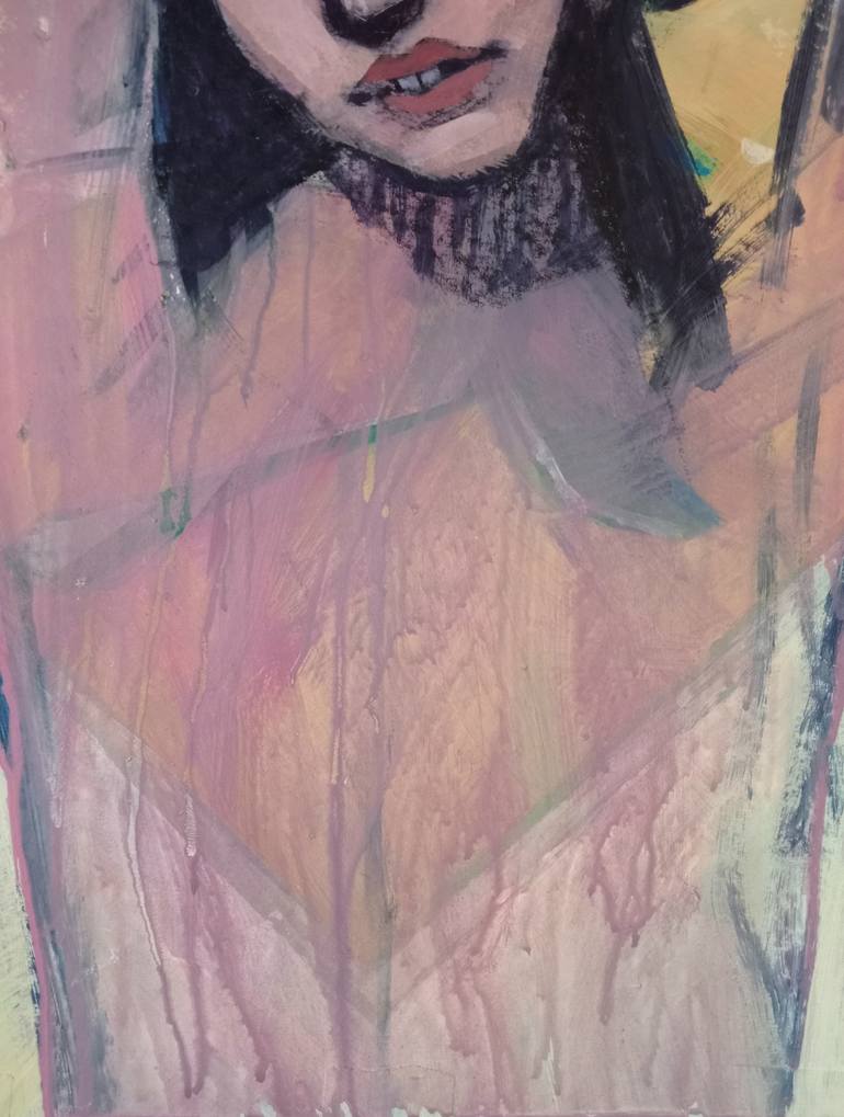 Original Abstract Expressionism People Painting by Luigi Iona