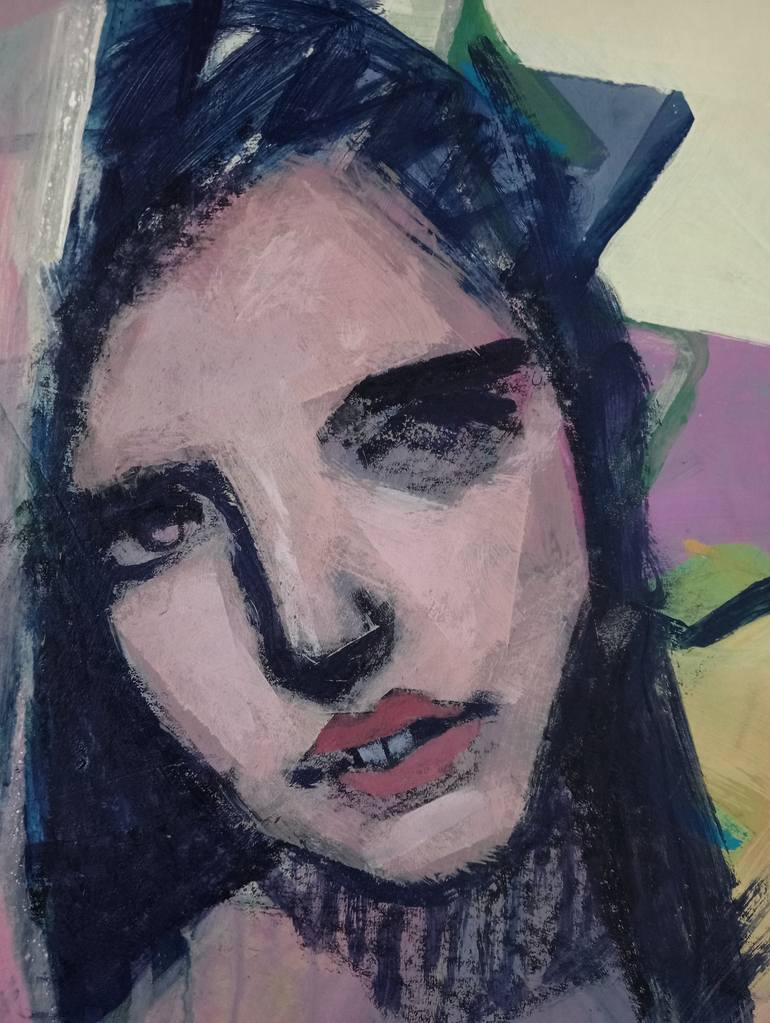 Original Abstract Expressionism People Painting by Luigi Iona