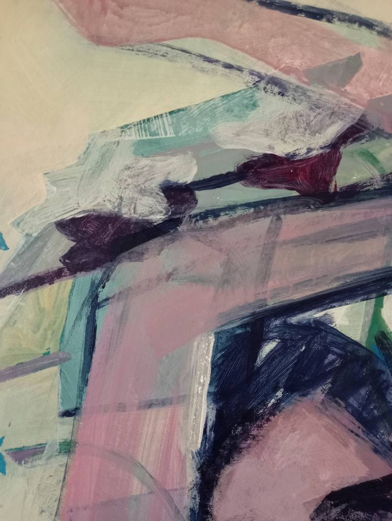 Original Abstract Expressionism People Painting by Luigi Iona