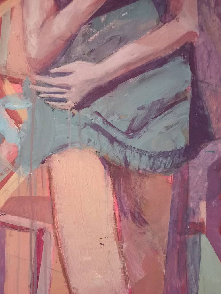 Original Abstract Expressionism Women Painting by Luigi Iona
