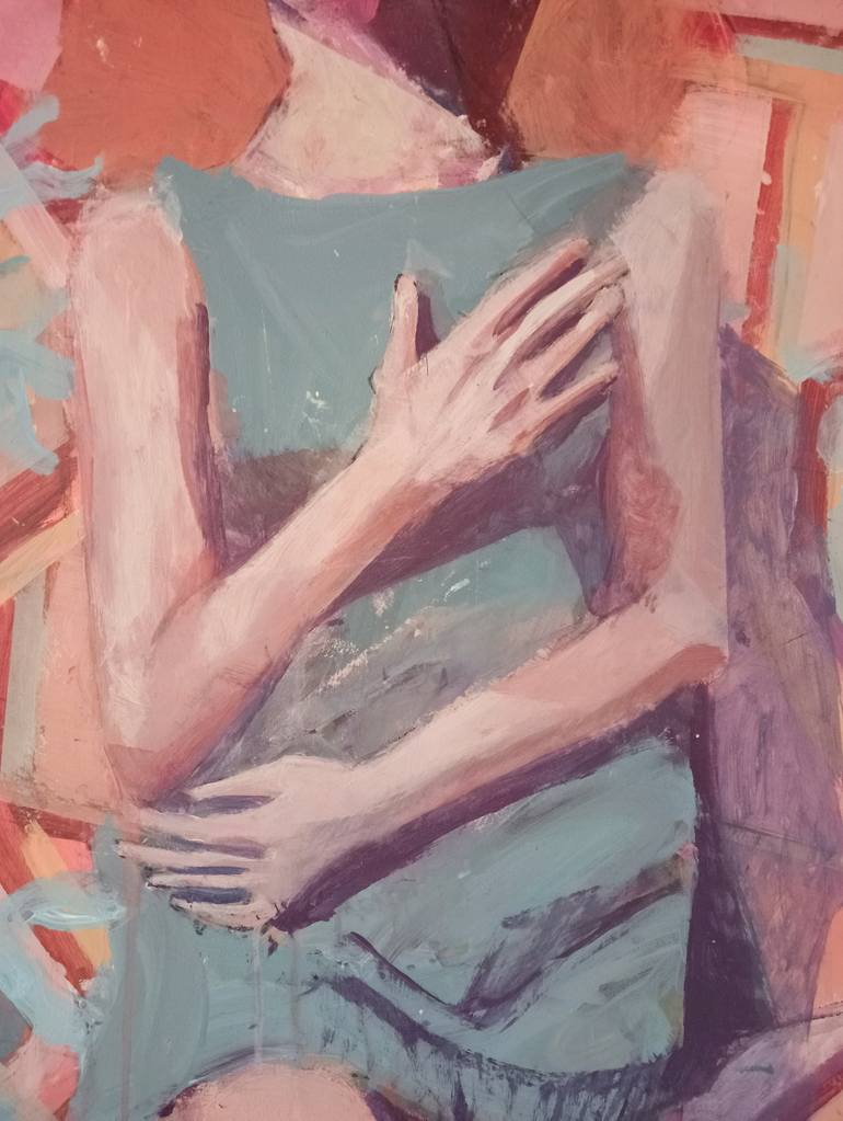 Original Abstract Expressionism Women Painting by Luigi Iona