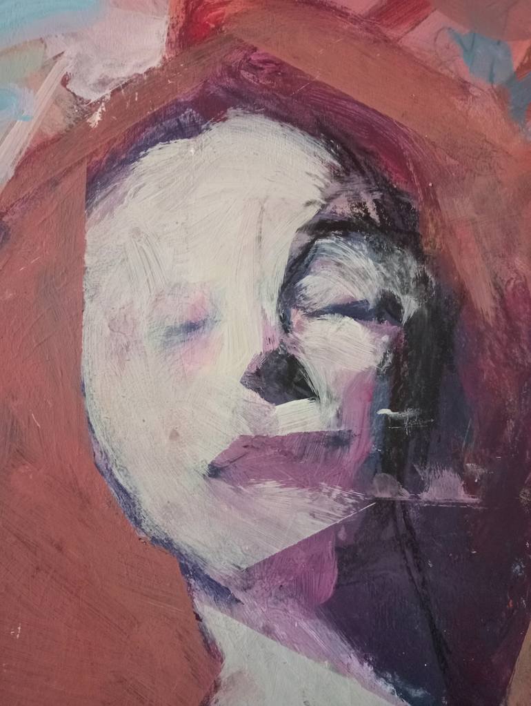 Original Abstract Expressionism Women Painting by Luigi Iona