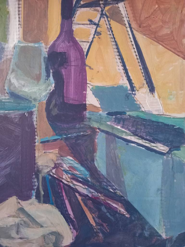 Original Abstract Expressionism Still Life Painting by Luigi Iona