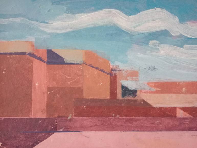 Original Abstract Expressionism Cities Painting by Luigi Iona
