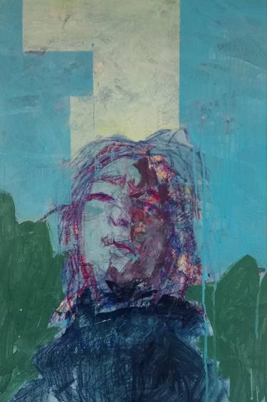 Original Abstract Expressionism Portrait Paintings by Luigi Iona