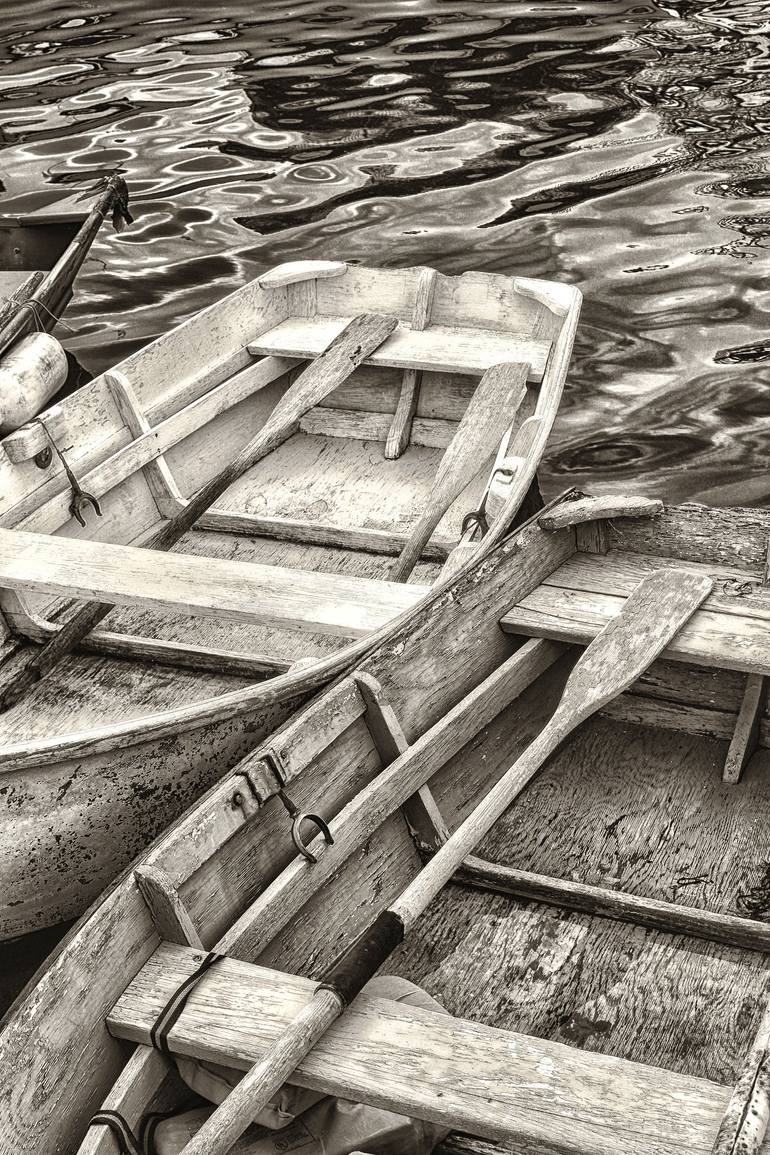 Original Boat Photography by Sarah C Perkins | Contemporary Art on Paper | On The Water (sepia) - Limited Edition of 100