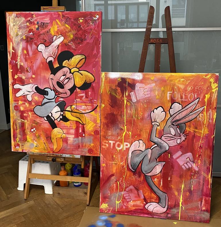 Original Comics Painting by Céline Goekint