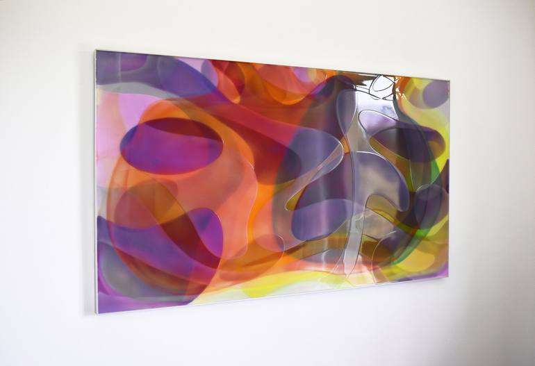 Original Fine Art Abstract Painting by Rudy Tassos