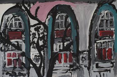 Print of Abstract Expressionism Cities Paintings by Duygu Yaman