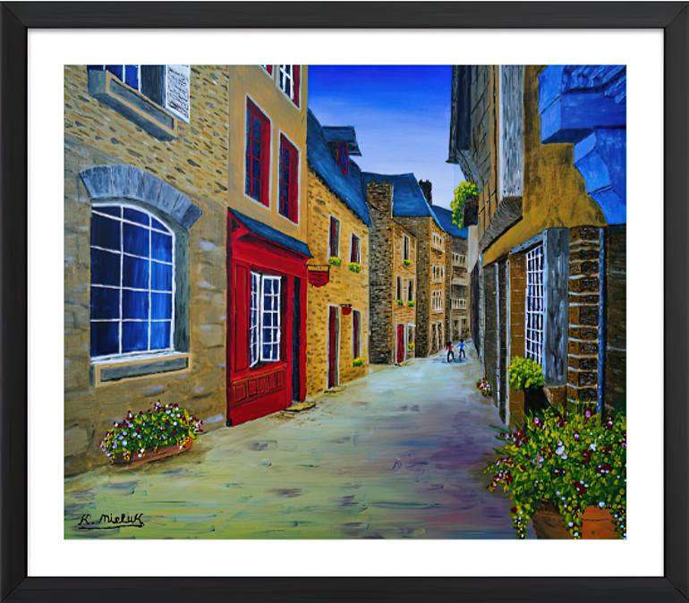 Original Impressionism Architecture Painting by Karl Mieluk