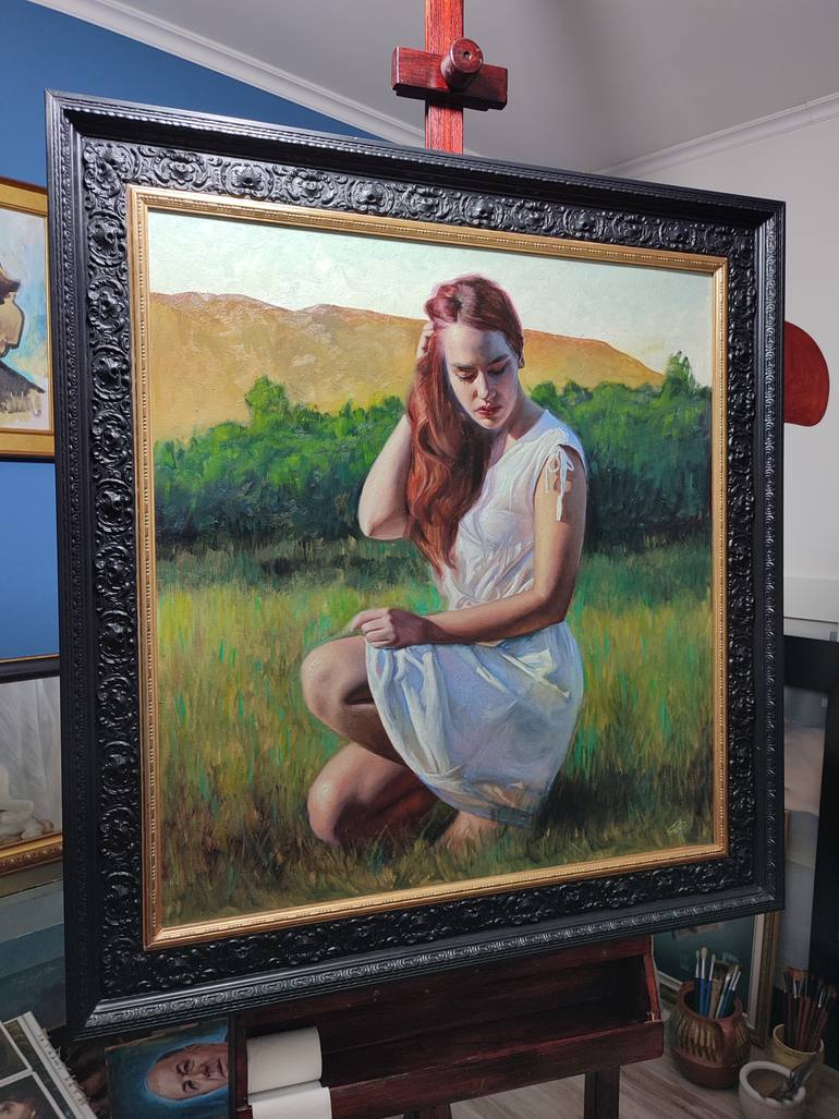 Original Figurative Women Painting by Slobodan Radosavljevic