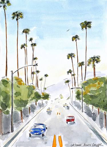 L.A. Street with Palm Trees thumb