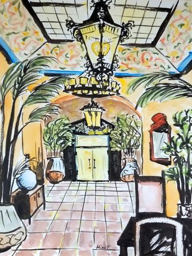 Print of Impressionism Interiors Paintings by Maria Langgle