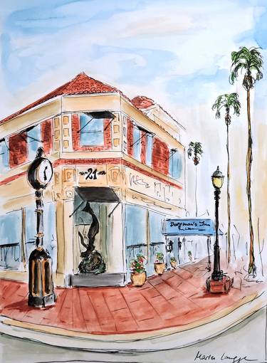 Original Impressionism Architecture Paintings by Maria Langgle