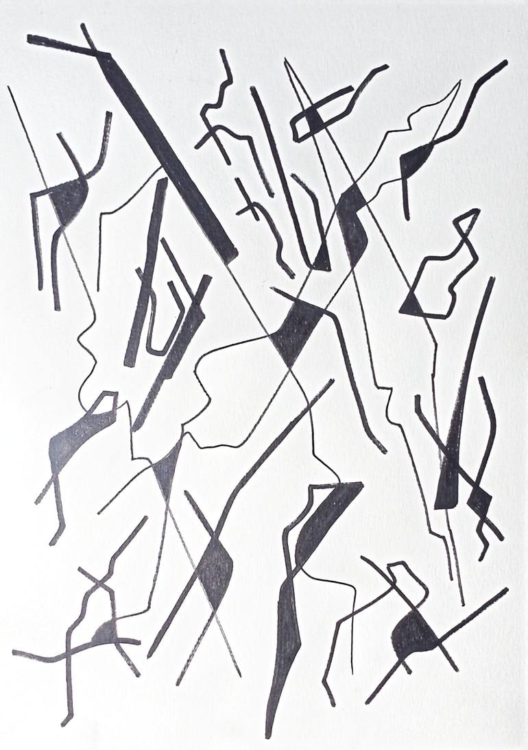 Print of Abstract Patterns Drawings by Ermawan Ermawan