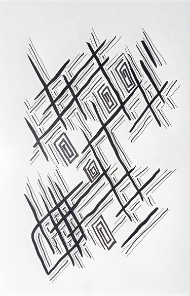 Print of Abstract Patterns Drawings by Ermawan Ermawan