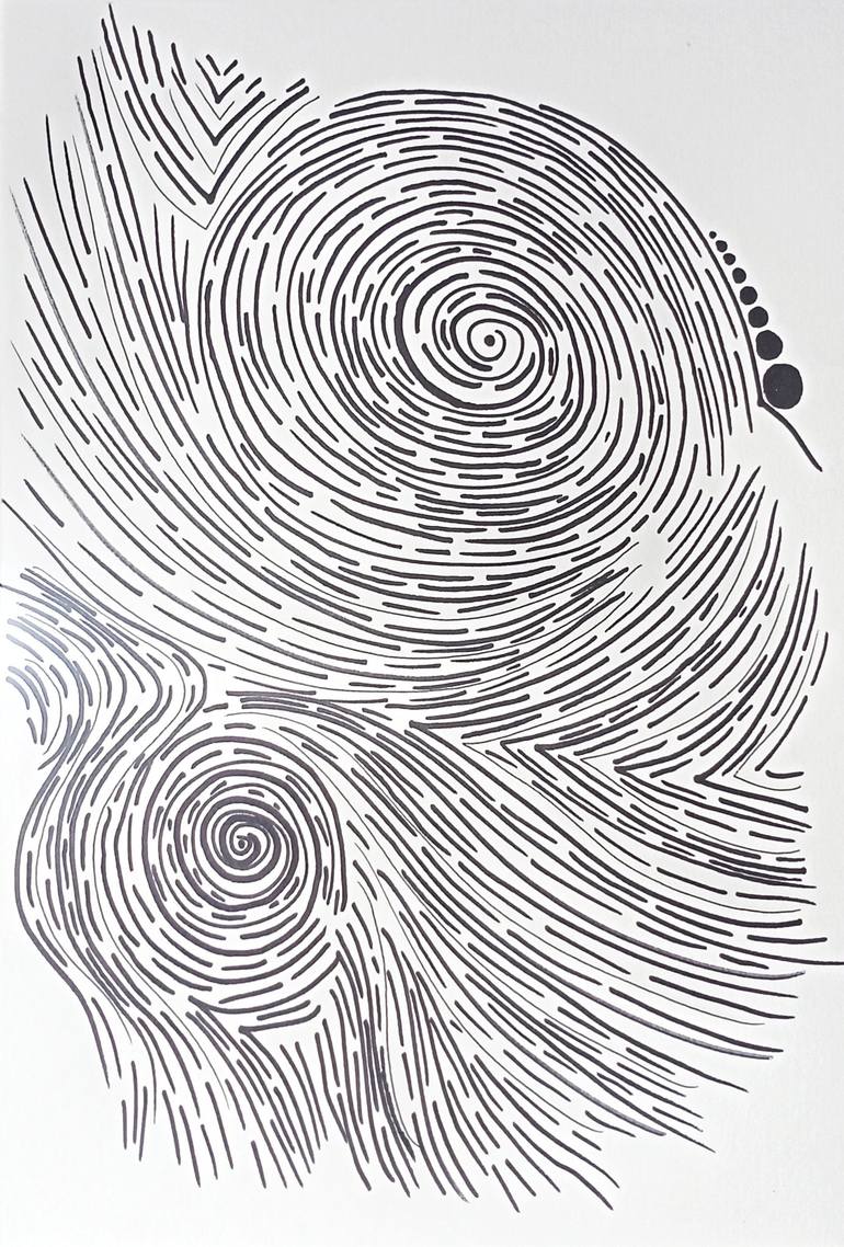 Print of Abstract Patterns Drawings by Ermawan Ermawan