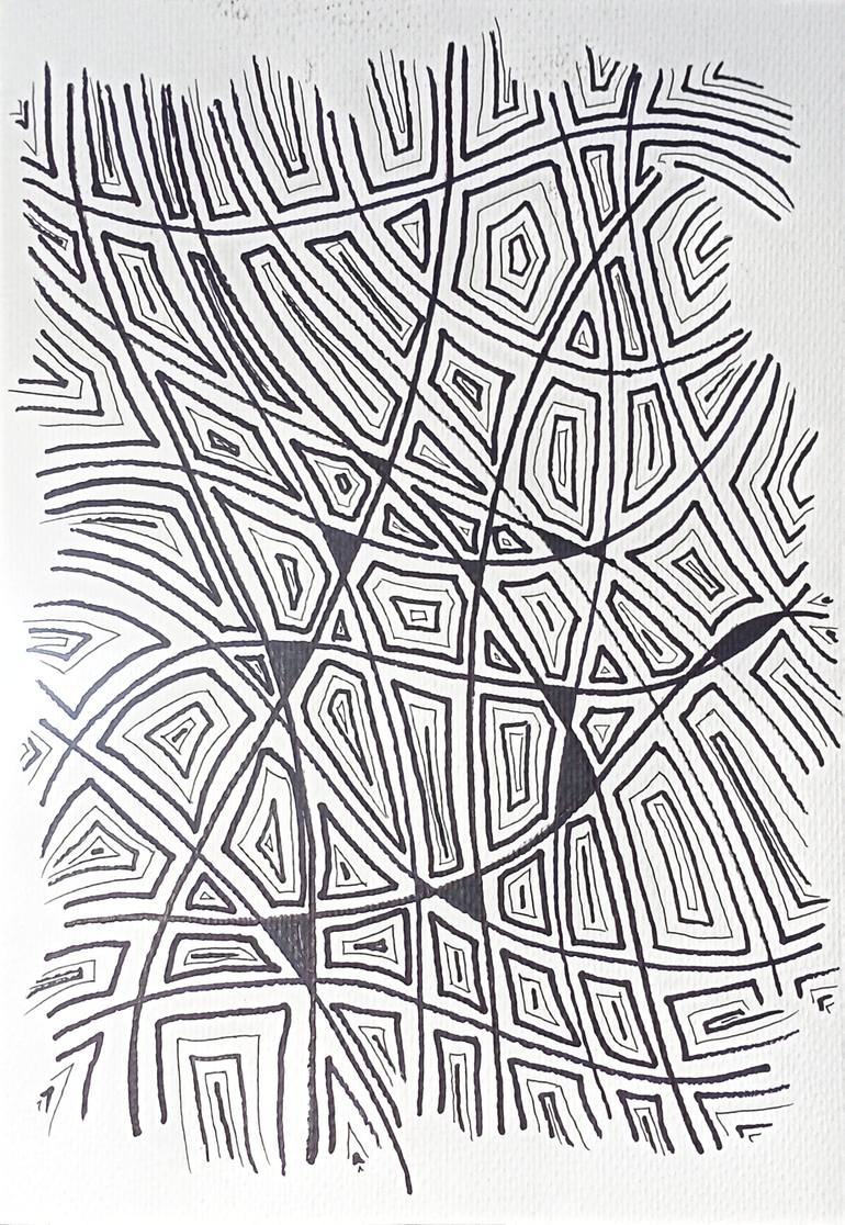 Print of Abstract Patterns Drawings by Ermawan Ermawan
