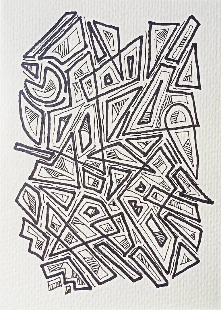 Print of Abstract Patterns Drawings by Ermawan Ermawan