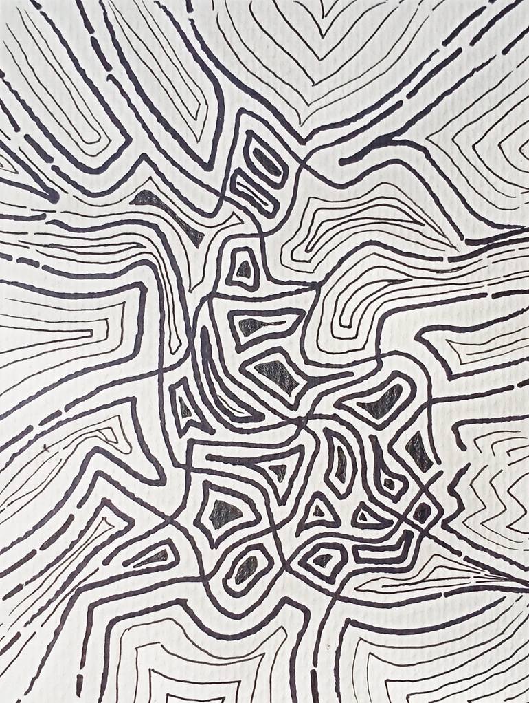 Print of Abstract Patterns Drawings by Ermawan Ermawan