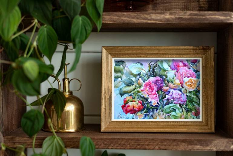 Original Other Floral Painting by Kristina Kristiana