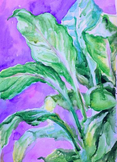 plants(expressionism,Impressionism,fine art,watercolor,original) thumb