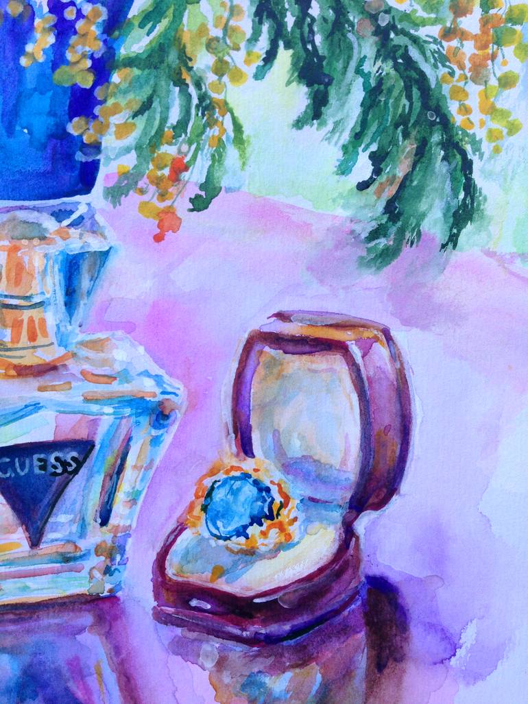 Original Impressionism Still Life Painting by Kristina Kristiana