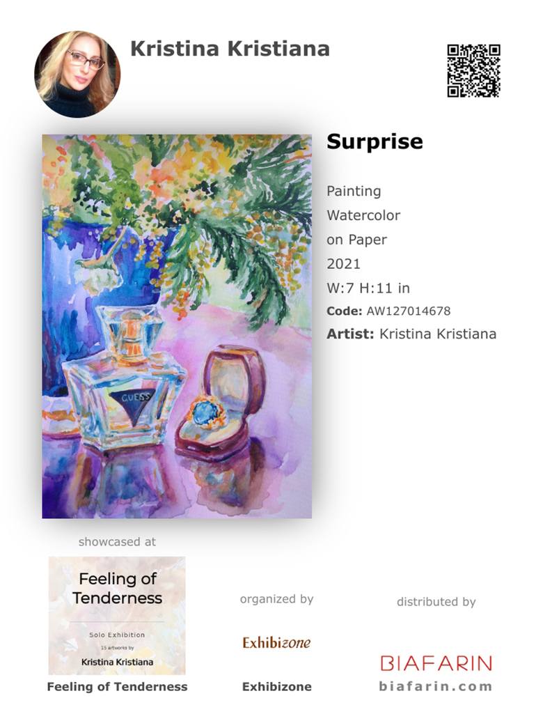 Original Impressionism Still Life Painting by Kristina Kristiana