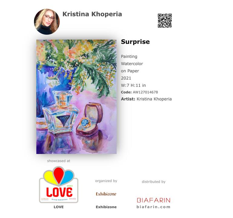 Original Impressionism Still Life Painting by Kristina Kristiana