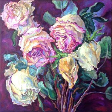 Original Fine Art Floral Paintings by Kristina Kristiana