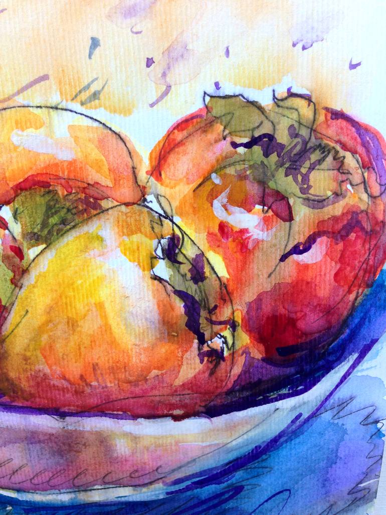 Original Impressionism Still Life Painting by Kristina Kristiana
