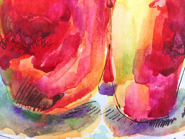 Original Expressionism Still Life Painting by Kristina Kristiana