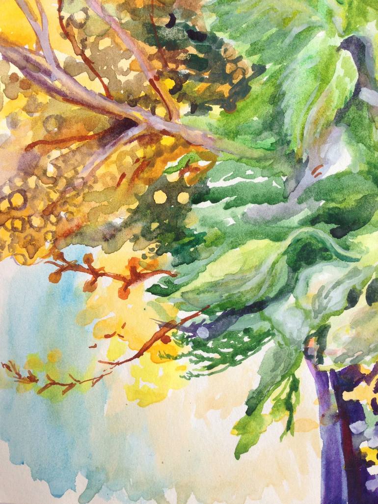 Original Impressionism Floral Painting by Kristina Kristiana