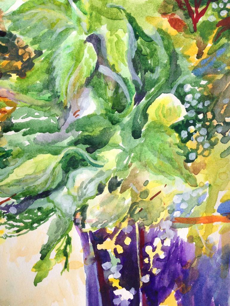 Original Impressionism Floral Painting by Kristina Kristiana