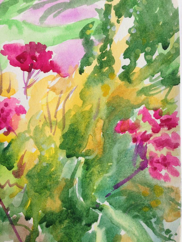 Original Expressionism Floral Painting by Kristina Kristiana