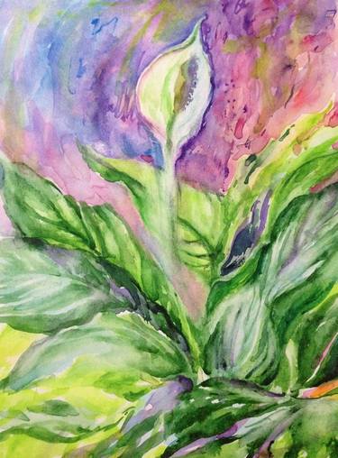 Plants(Expressionism,Impressionism,Fine Art,Watercolor,Original) thumb