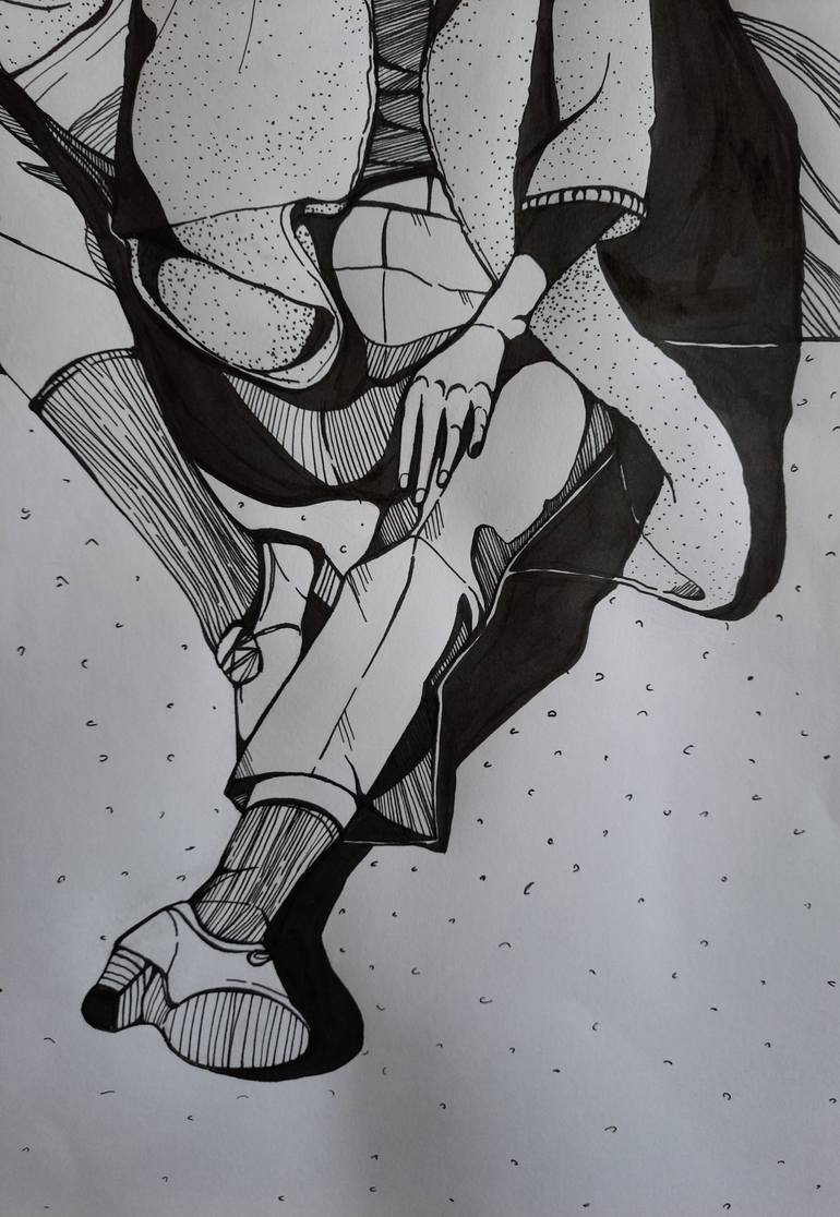 Original Conceptual Women Drawing by Diana Beil