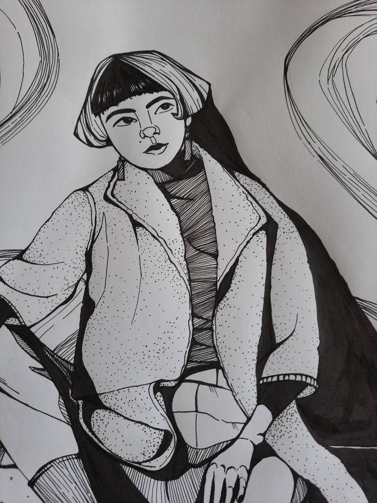 Original Conceptual Women Drawing by Diana Beil