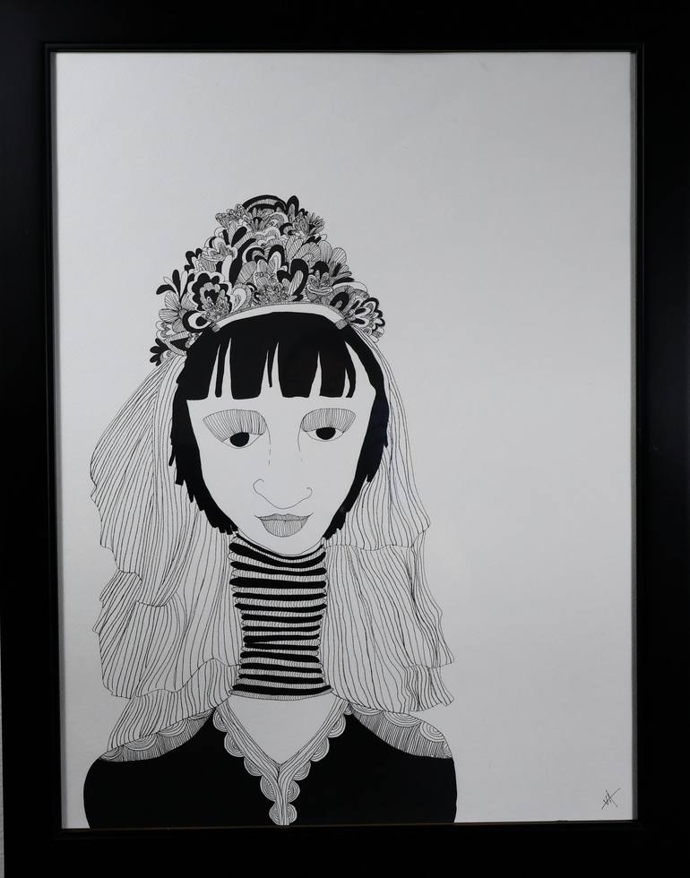 Original Black & White People Mixed Media by Mona Acts