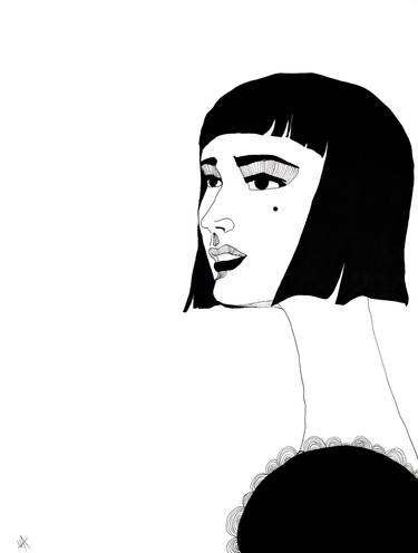 Original Black & White People Mixed Media by Mona Acts