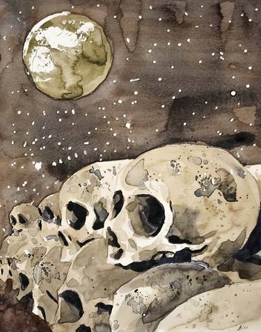 Original Surrealism Mortality Paintings by Frank Murphy