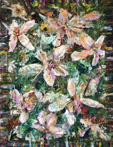 Original Expressionism Floral Paintings by Sevar Mammadova