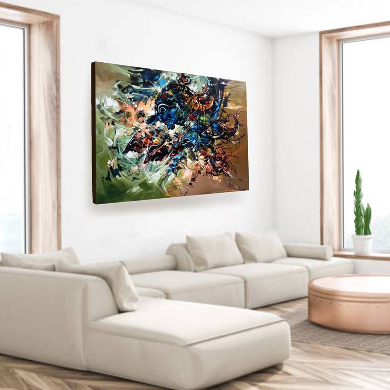 Original Abstract Expressionism Abstract Painting by Achmad Feri