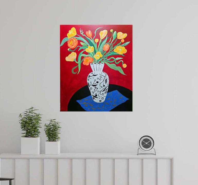 Original Art Deco Still Life Painting by Soobin Cho