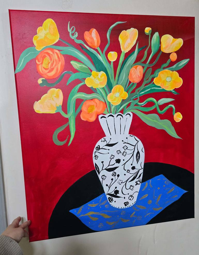Original Art Deco Still Life Painting by Soobin Cho