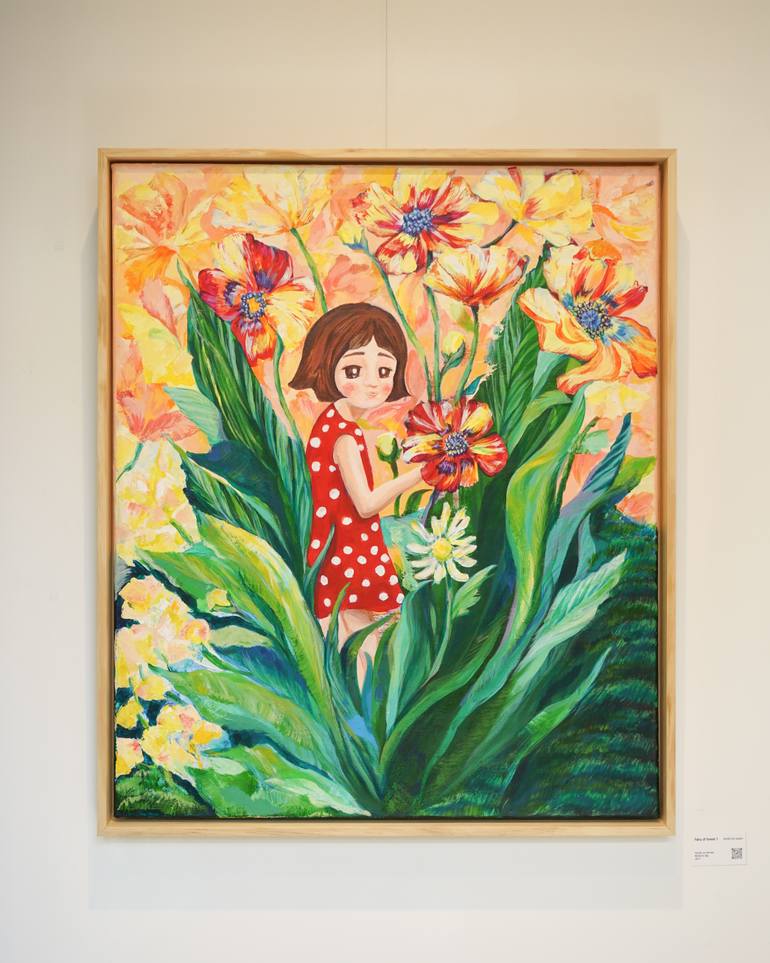 Original Art Deco Children Painting by Soobin Cho