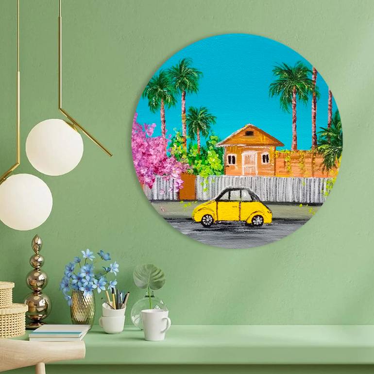 Original Illustration Landscape Painting by Ayesha Art Gallery